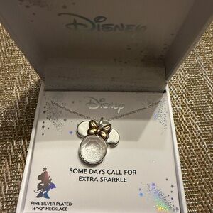 Disney Silver and Gold Mickey Pendant Necklace